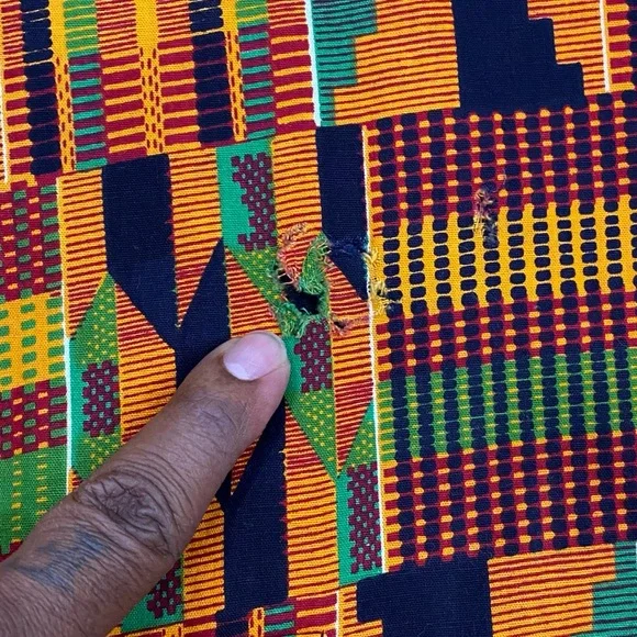 Vintage McDonald's employee vest with a Kente cloth pattern size Large The patch - Picture 2 of 5